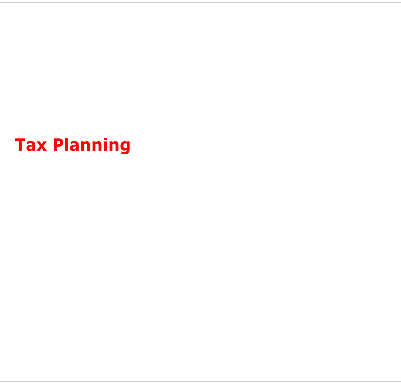 Tax Planning
